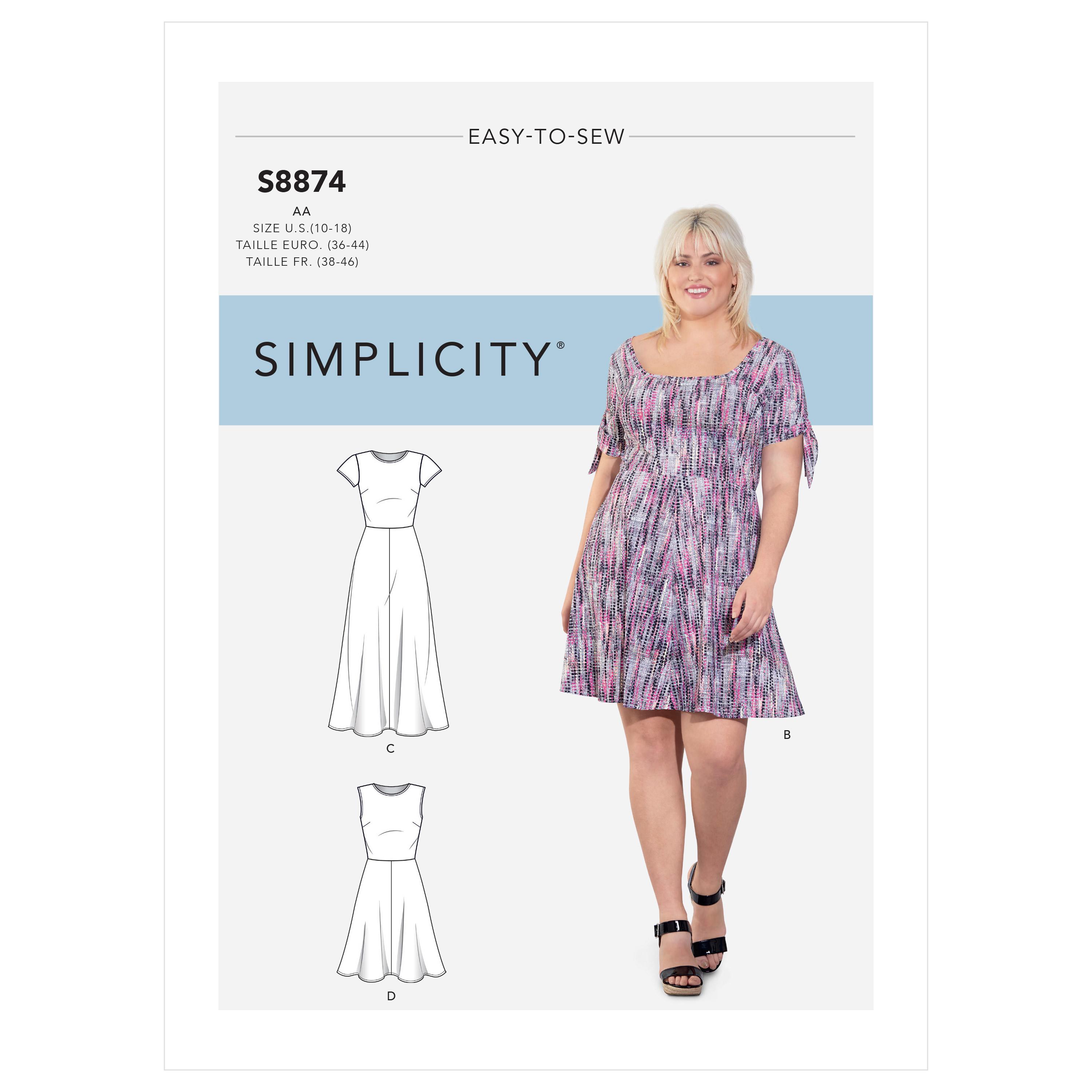 Simplicity S8874 Misses'/Women's Knit Dress
