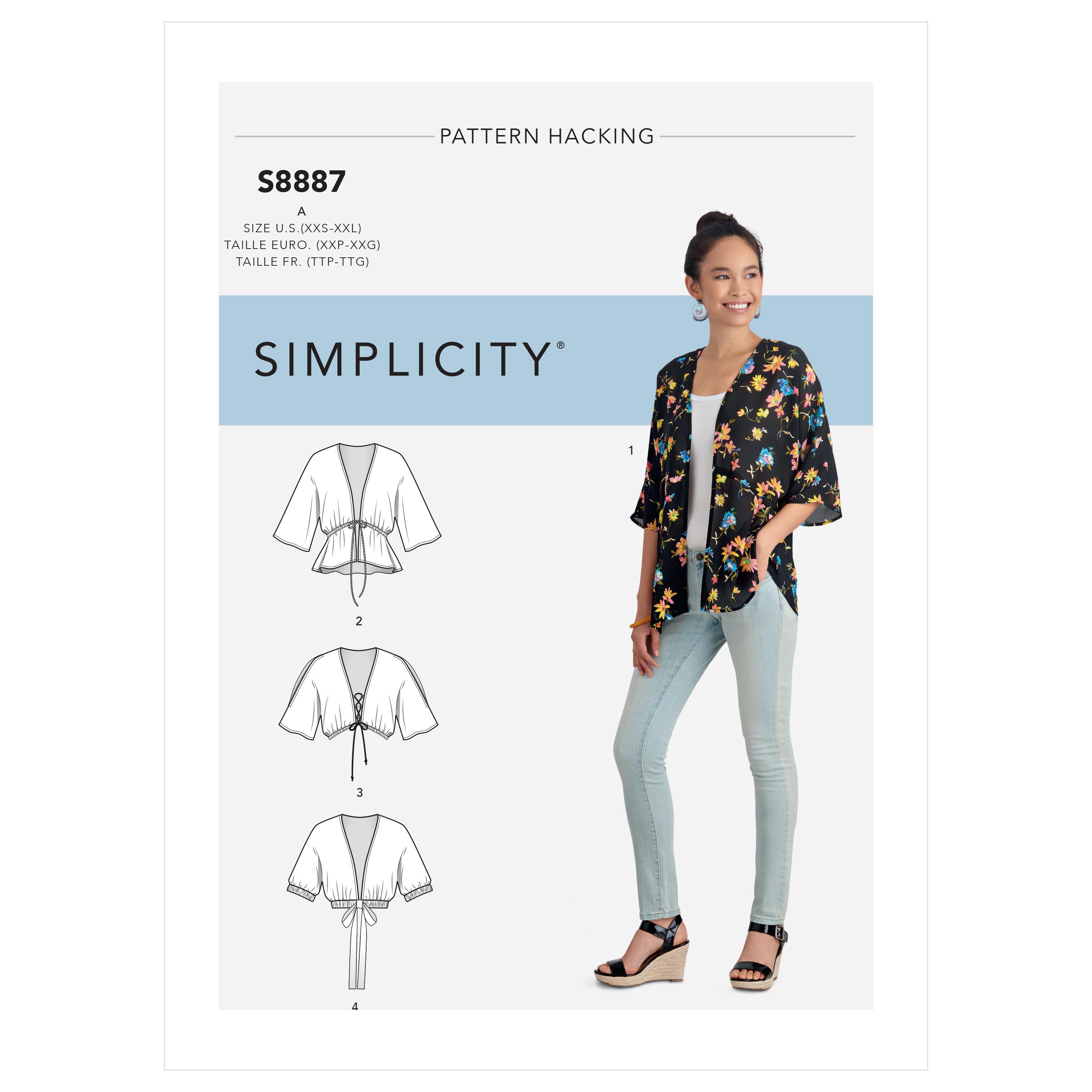 Simplicity S8887 Misses' Design Hacking Kimono