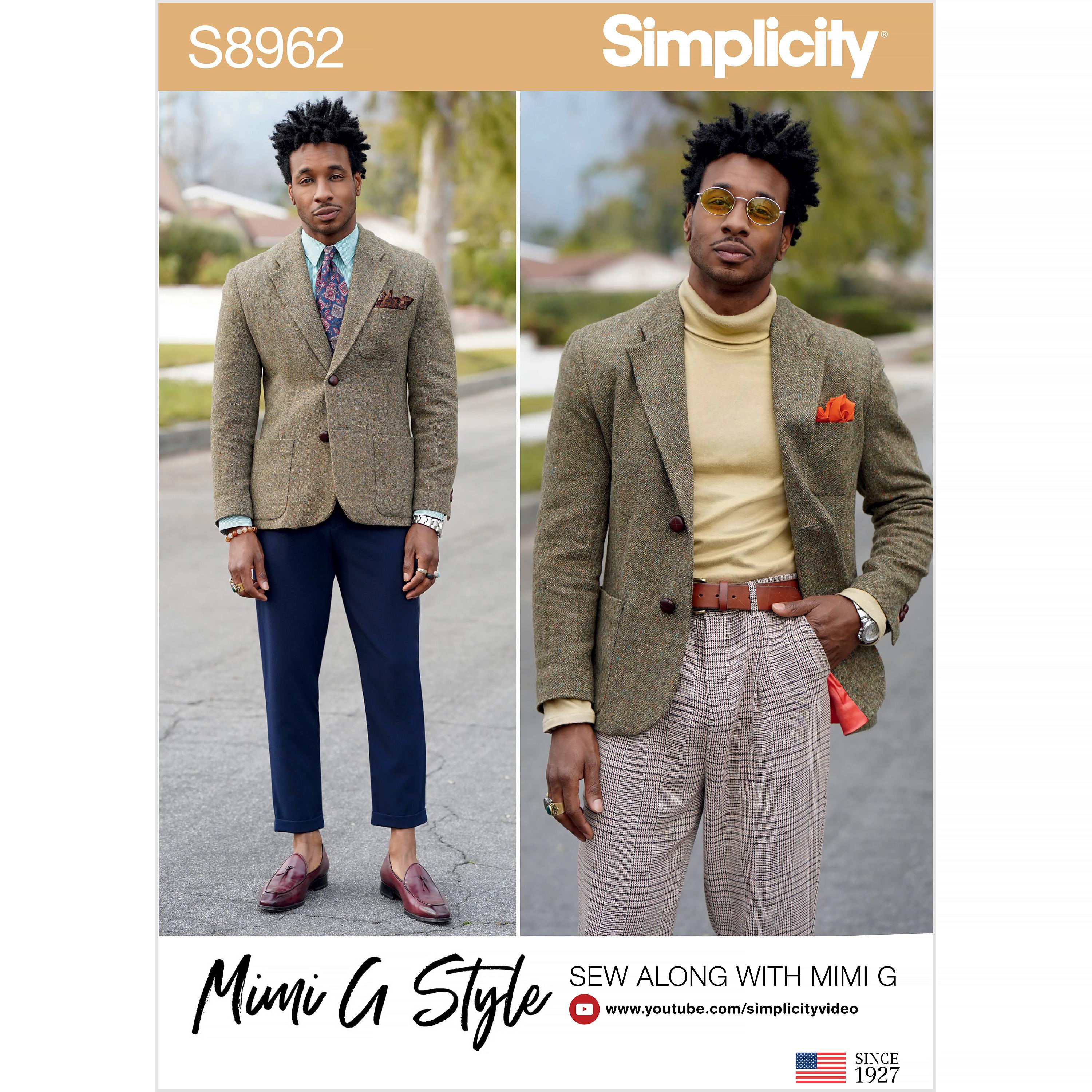 Simplicity S8962 Men's Lined Blazer