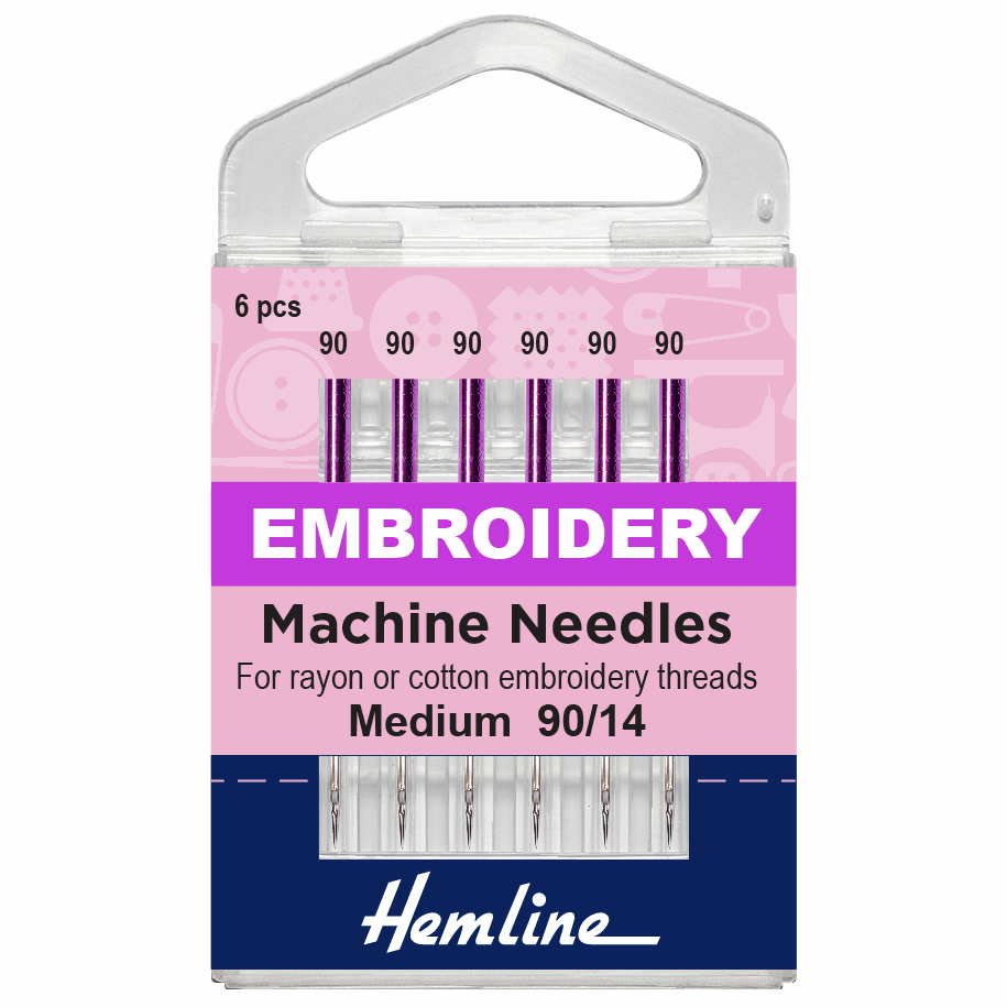 Sewing Machine Needles: Embroidery: Medium 90/14