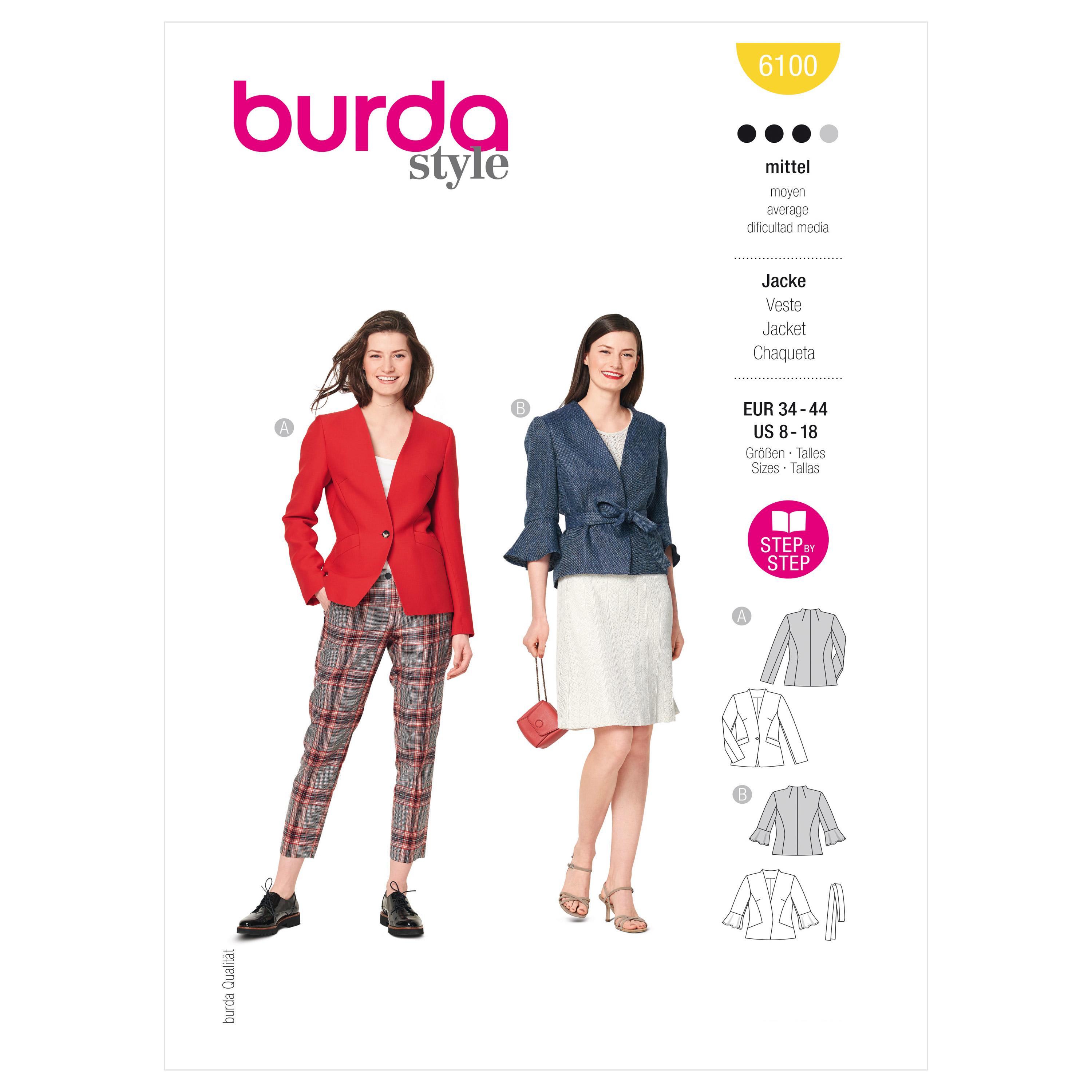 Burda Style Pattern 6100 Misses' Jacket