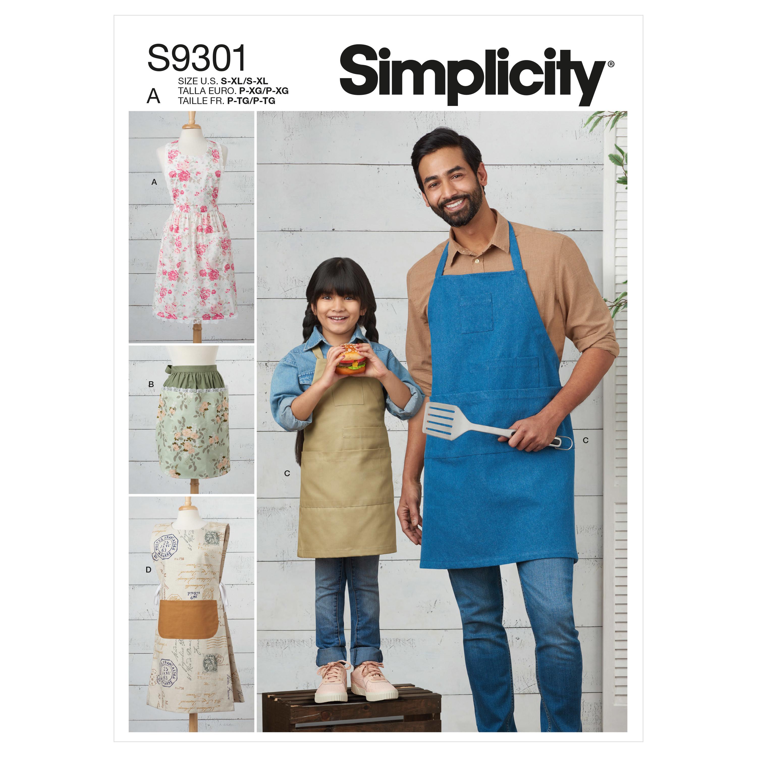Simplicity Sewing Pattern S9301 Kids' & Adults' Aprons