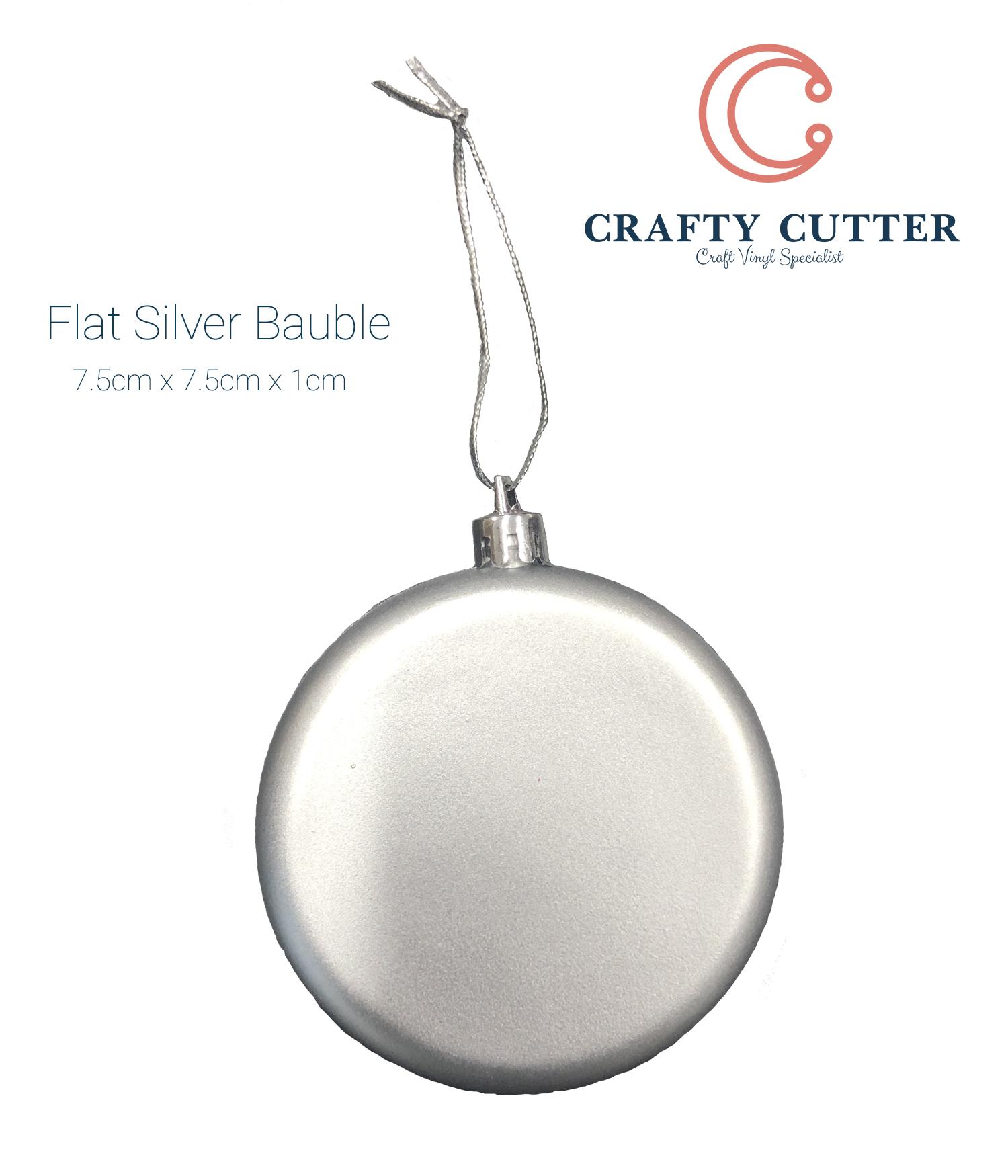 2-Part Shapes Flat Silver Bauble