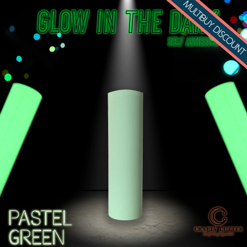 Glow in the dark Self Adhesive pastel green