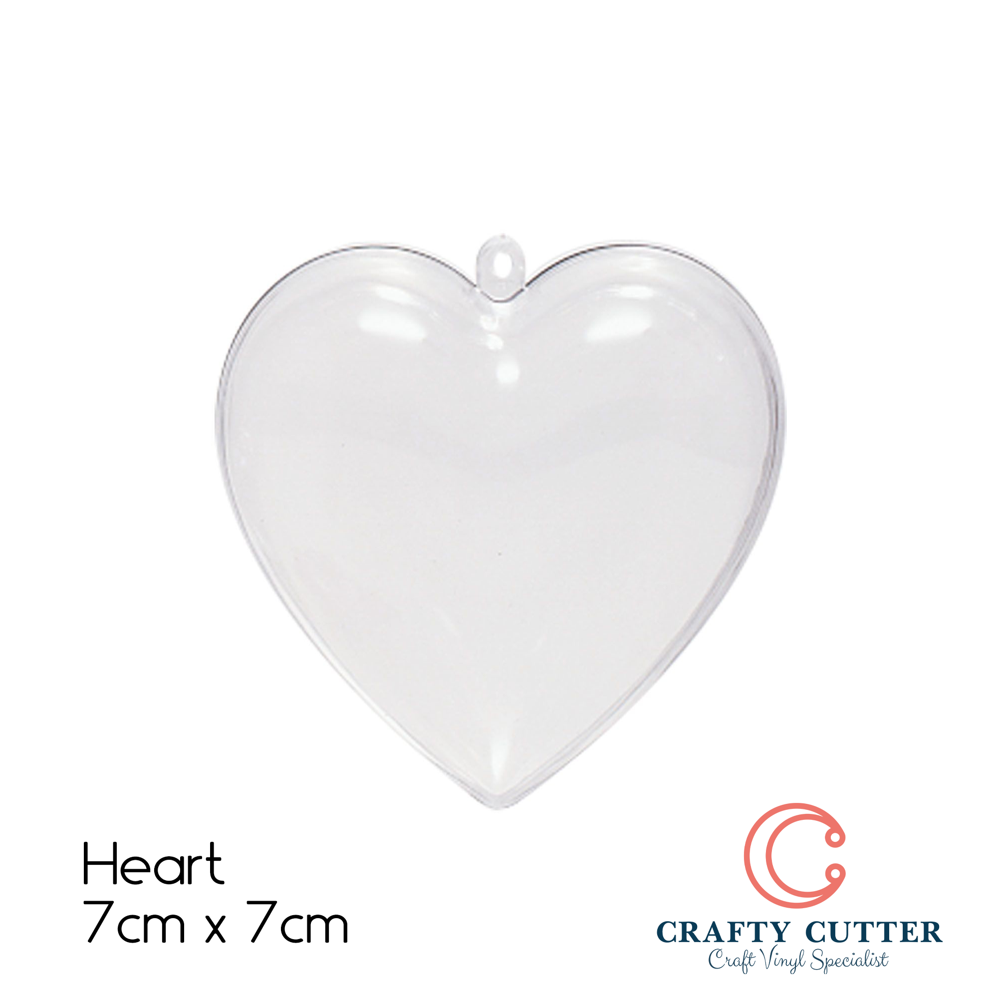 Clear Heart 7x7cm