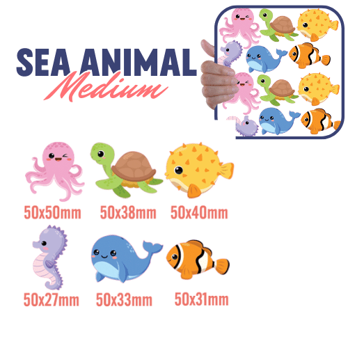 Sea Animal Stickers 2 Med