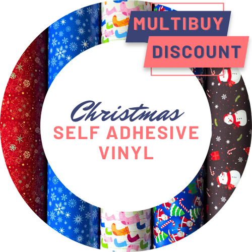 Printed Pattern Self Adhesive Vinyl Christmas
