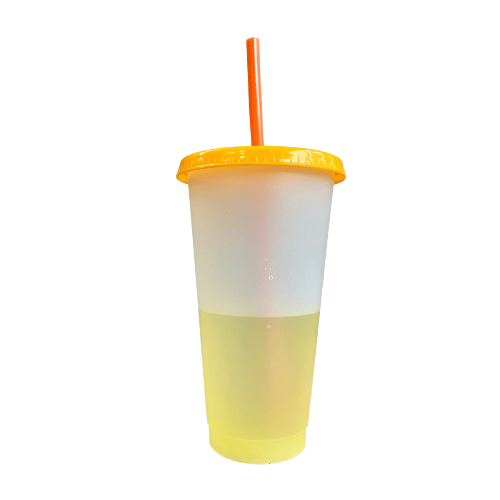Frosted Colour Changing Cold Cups - Yellow