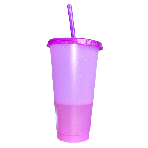 Glitter Colour Changing Cold Cup - Lilac - Violet