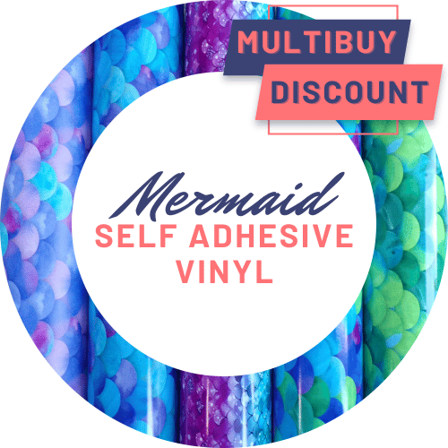 Printed Pattern Self Adhesive Vinyl Mermaid