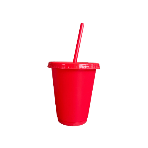 16oz Solid Colour Cold Cup - Red