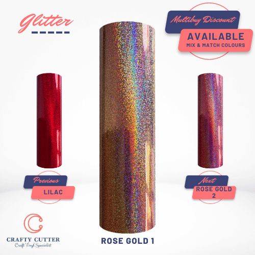 Holographic Sparkle - Glitter Rose Gold 1