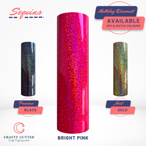 Holographic Sparkle - Sequins Bright Pink