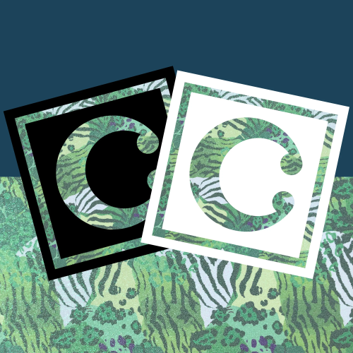 Printed Pattern Card Safari Greens