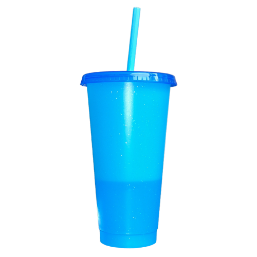 Glitter Colour Changing Cold Cup - Light Blue - Blue