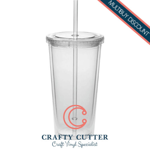 16oz Clear Double Wall Tumbler