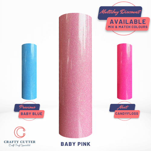 Premium Glitter Rainbow MR - Baby Pink