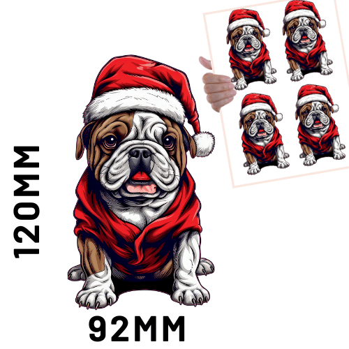 Christmas DTF - Cute Dog 3 x4