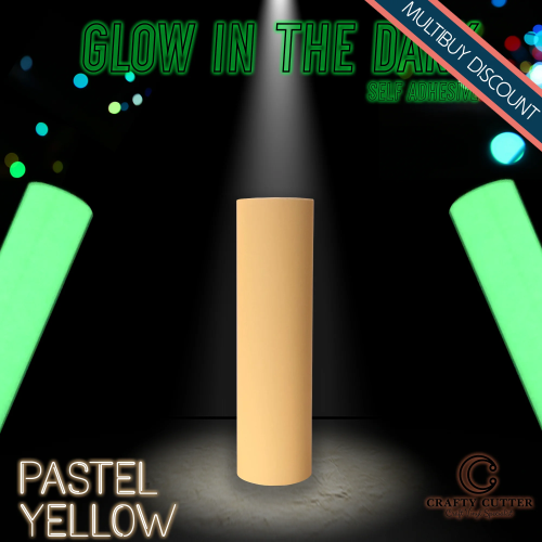 Glow in the dark Self Adhesive pastel yellow