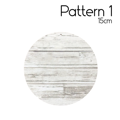 Circular Wooden Plaque 15cm Pattern 1