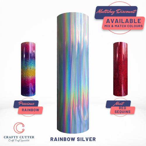 Holographic HTV A4 - Rainbow Silver