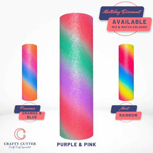 Sparkle Rainbow Vinyl - Purple & Pink