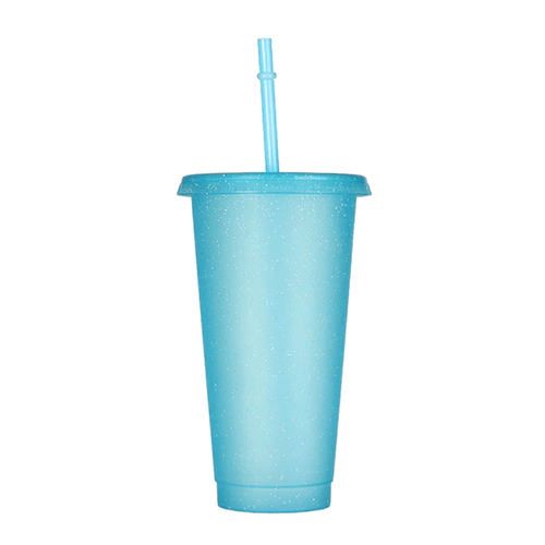 Frosted Glitter Cold Cup Light Blue