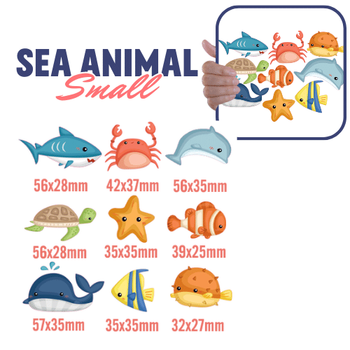 Sea Animal Stickers 1 Small