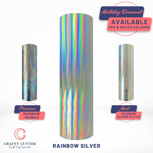 Rainbow HTV Heat Transfer Vinyl Rainbow Stripe Rainbow Metallic HTV Foil  HTV Stretch Metallic Htv Htv Sheets Metallic Vinyl Rainbow Vinyl 