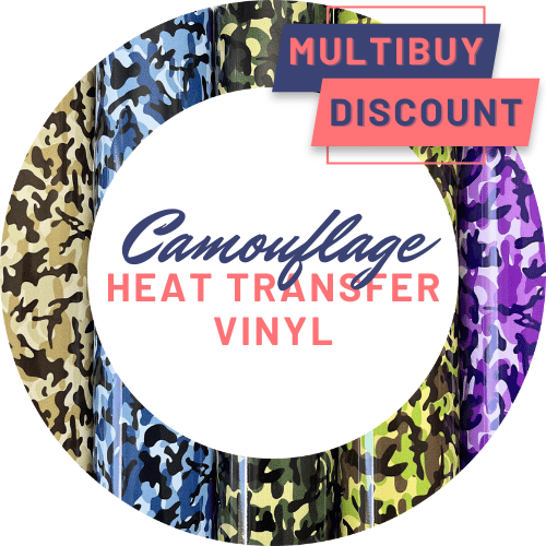 Printed Pattern Vinyl HTV Iron On - Camouflage