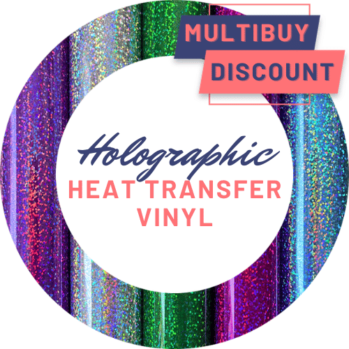 Holographic Heat Transfer Vinyl, Rainbow HTV Vinyl