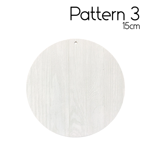 Circular Wooden Plaque 15cm Pattern 3
