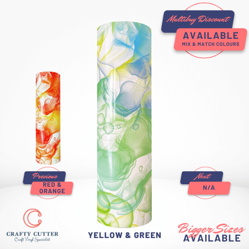 Diffused Ink Pattern - Yellow & Green & Blue