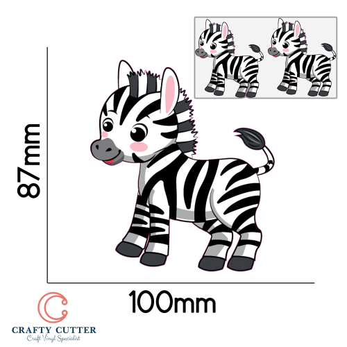 PreCut Stickers Animal zebra x2