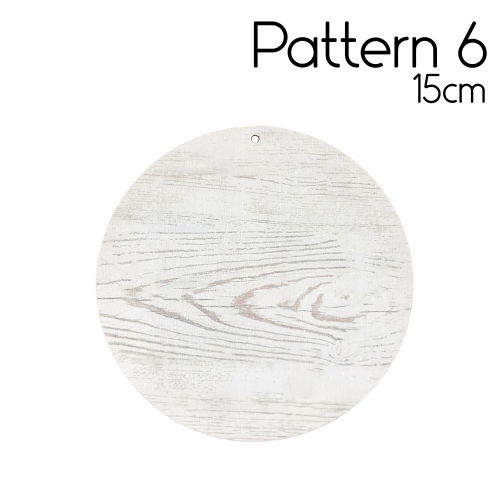 Circular Wooden Plaque 15cm Pattern 6