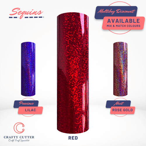 Holographic Sparkle - Sequins Red