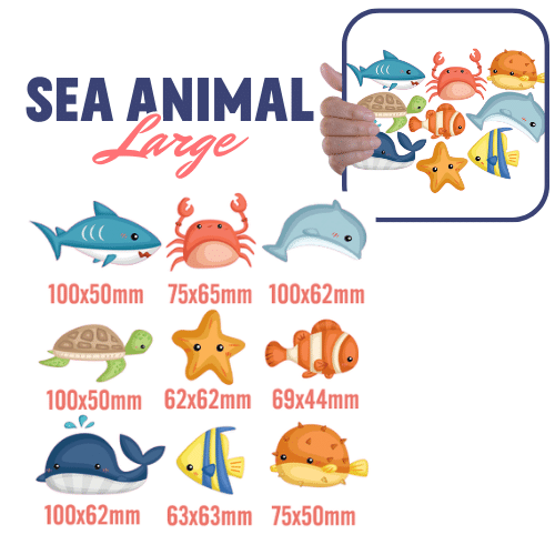 Sea Animal Stickers 1 Large