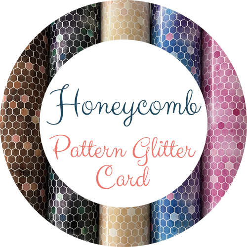 Printed Pattern Glitter Card Honeycomb Main
