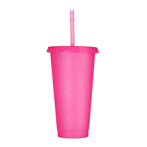 Frosted Glitter Cold Cup Pink