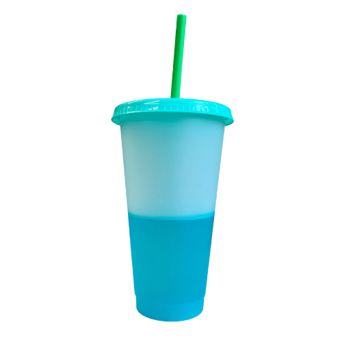 Frosted Colour Changing Cold Cups - Turquoise Blue