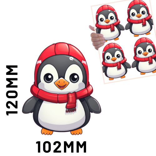 Christmas DTF - Cute Penguin 2 x4