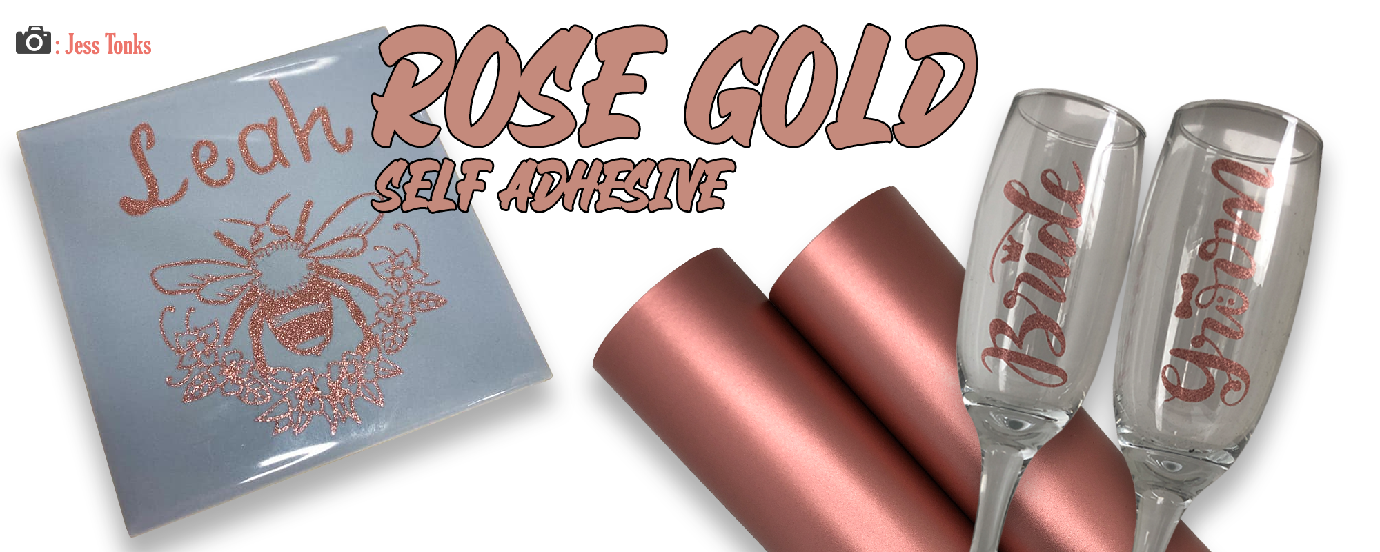 Rose Gold Vinyl Banner