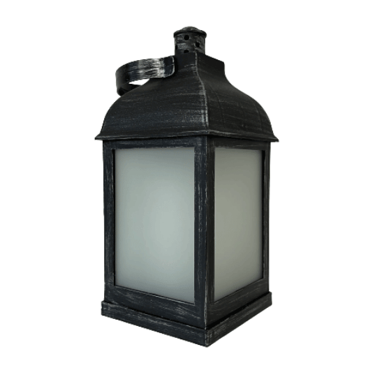 Lanterns Wholesale - Black With Silver Brush