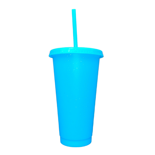 Solid Glitter Cold Cup Light Blue