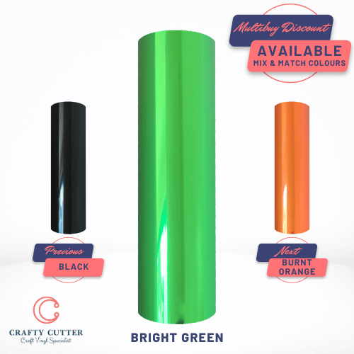 High Shine Mirror Vinyl HTV A4 - Bright Green