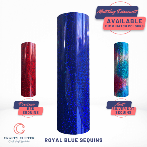 Holographic HTV MR - Royal Blue Sequins
