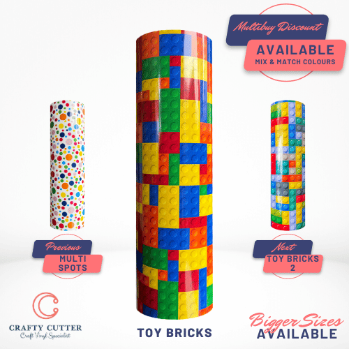 Pattern Vinyl Self Adhesive - Junior Toy Bricks