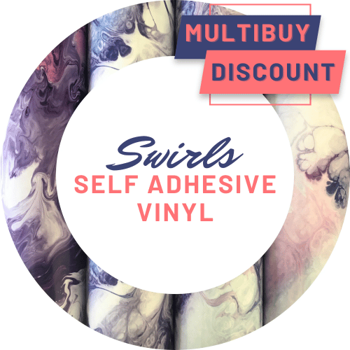 Printed Pattern Self Adhesive Vinyl Swirls