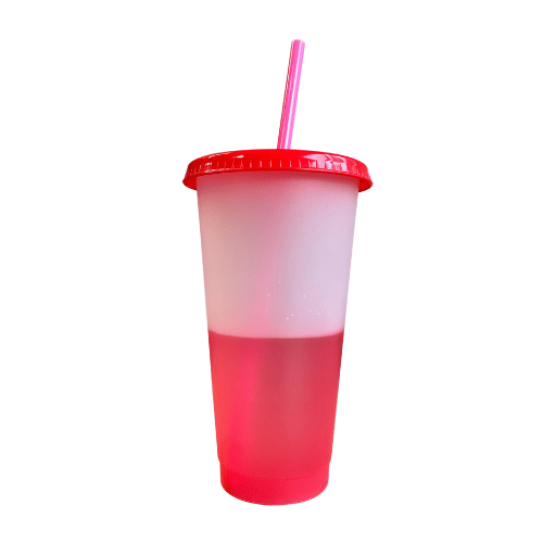 Frosted Colour Changing Cold Cups - Red