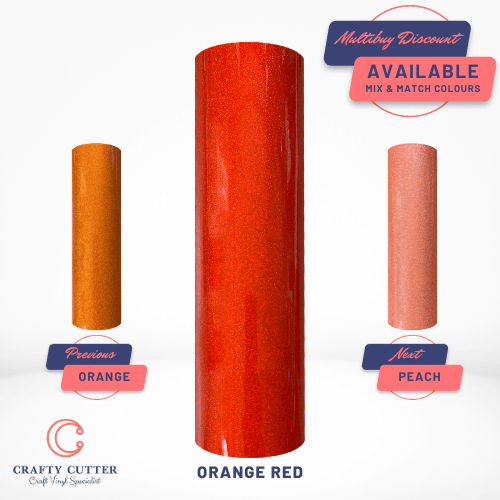 Crystalline Glitter - Orange Red